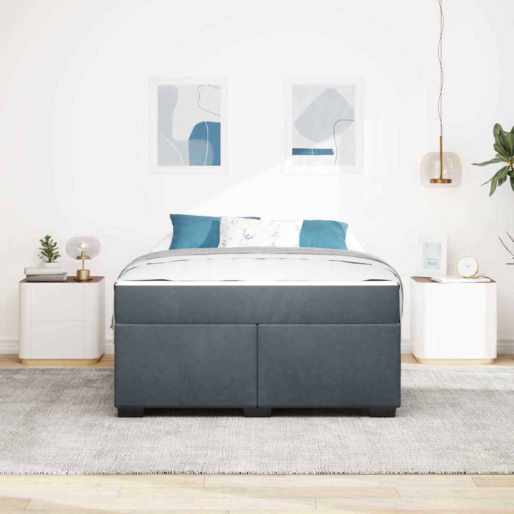 Voodiraam madratsiga Muu Tumehall 140 x 200 cm Samet