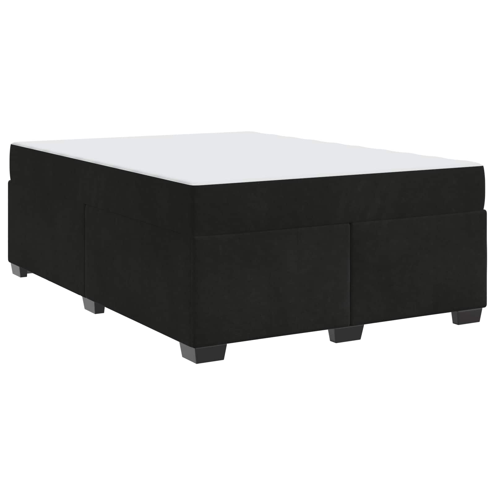 vidaXL Bedframe met matras Zwart 140 x 200 cm Stof, foto 3