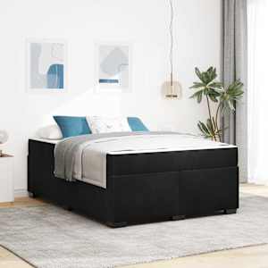 Rám postele s matrací Černá 160 x 200 cm textil - obrázek 1