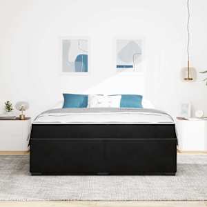 Rám postele s matrací Černá 180 x 200 cm textil - obrázek 3
