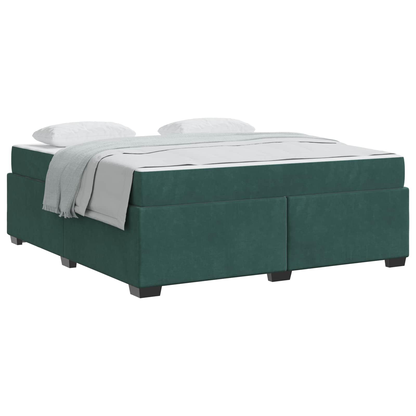 Thumbnail - vidaXL Bettrahmen mit Matratze Dunkelgrün 180 x 200 cm Stoff