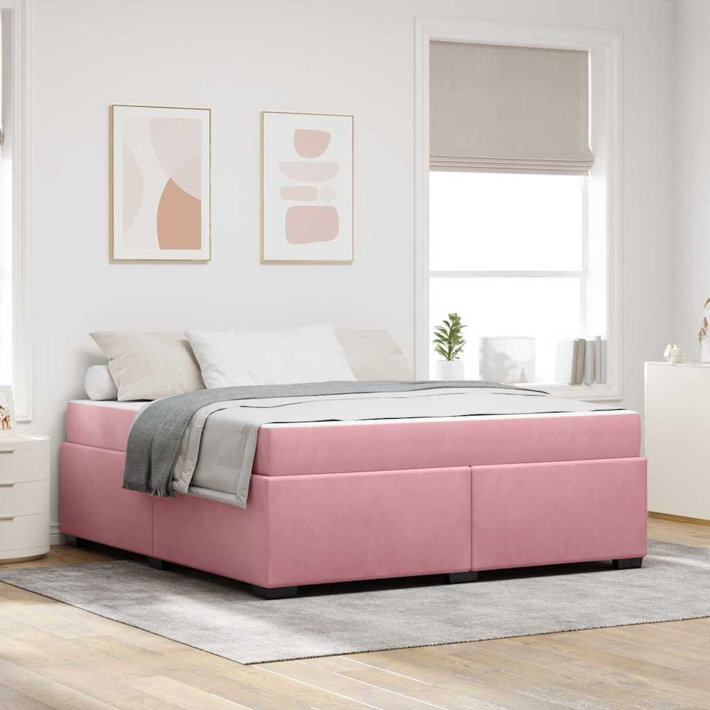 Voodi raam Muu Roosa 180 x 200 cm Samet
