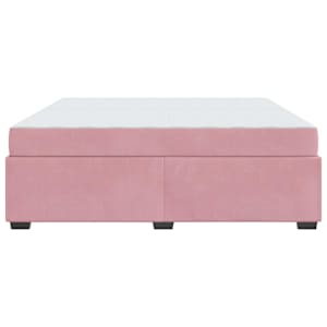 Rám postele s matrací Růžová 200 x 200 cm textil - obrázek 6