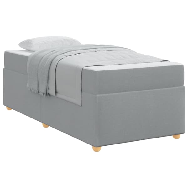 vidaXL Voodi raam madratsiga Helehall 80 x 200 cm kangas