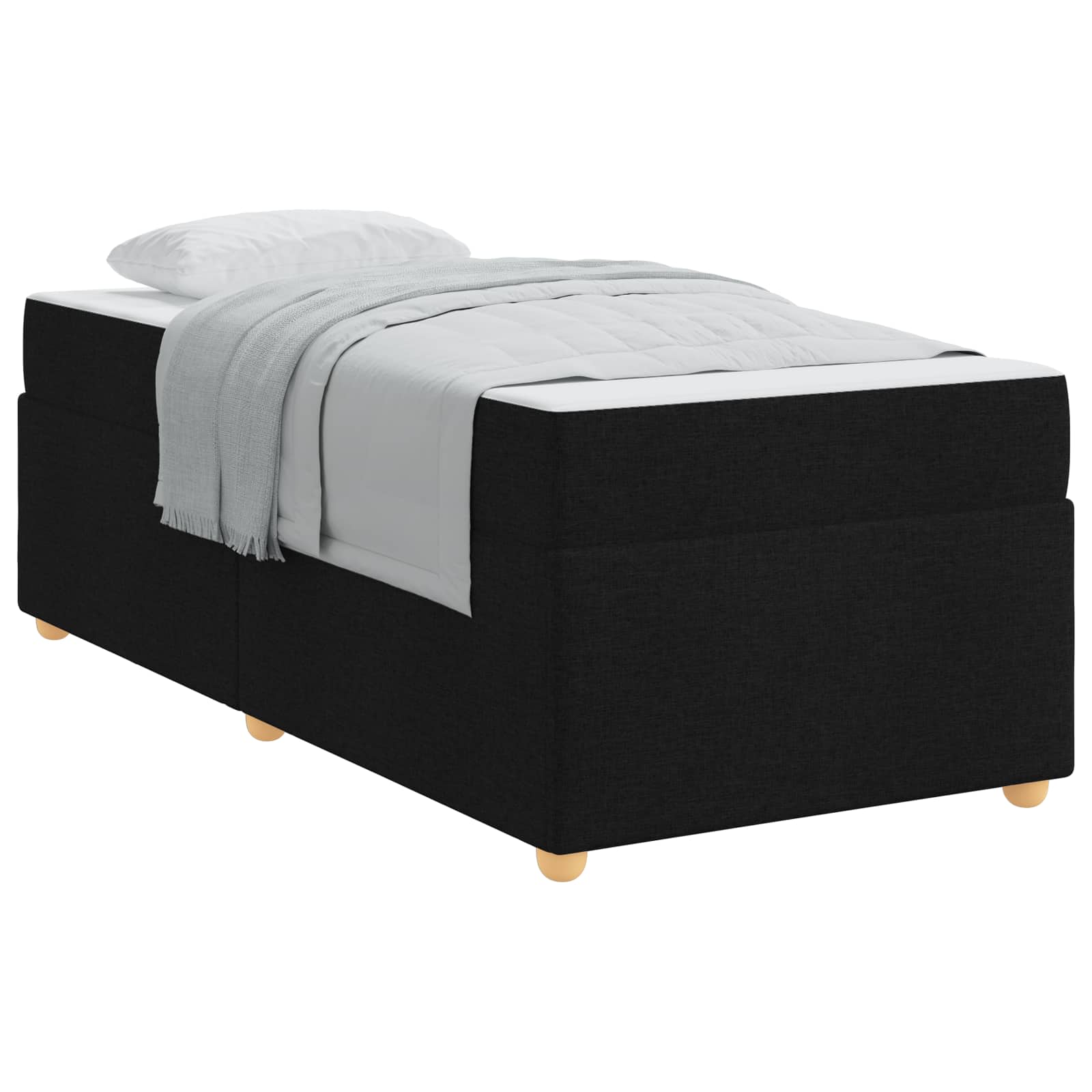 Voodi raam madratsiga Must 80 x 200 cm kangas 48 Kõik vajalik sinu aeda ja koju! Voodi raam madratsiga Must 80 x 200 cm kangas - Image 2