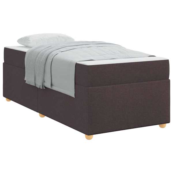 vidaXL Voodi raam madratsiga Tume pruun 80 x 200 cm kangas