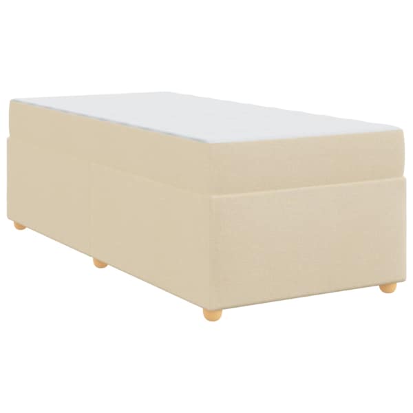 vidaXL Voodi raam madratsiga cream 80 x 200 cm kangas