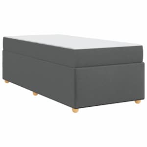 Rám postele s matrací Tmavě šedá 90 x 190 cm textil - obrázek 7