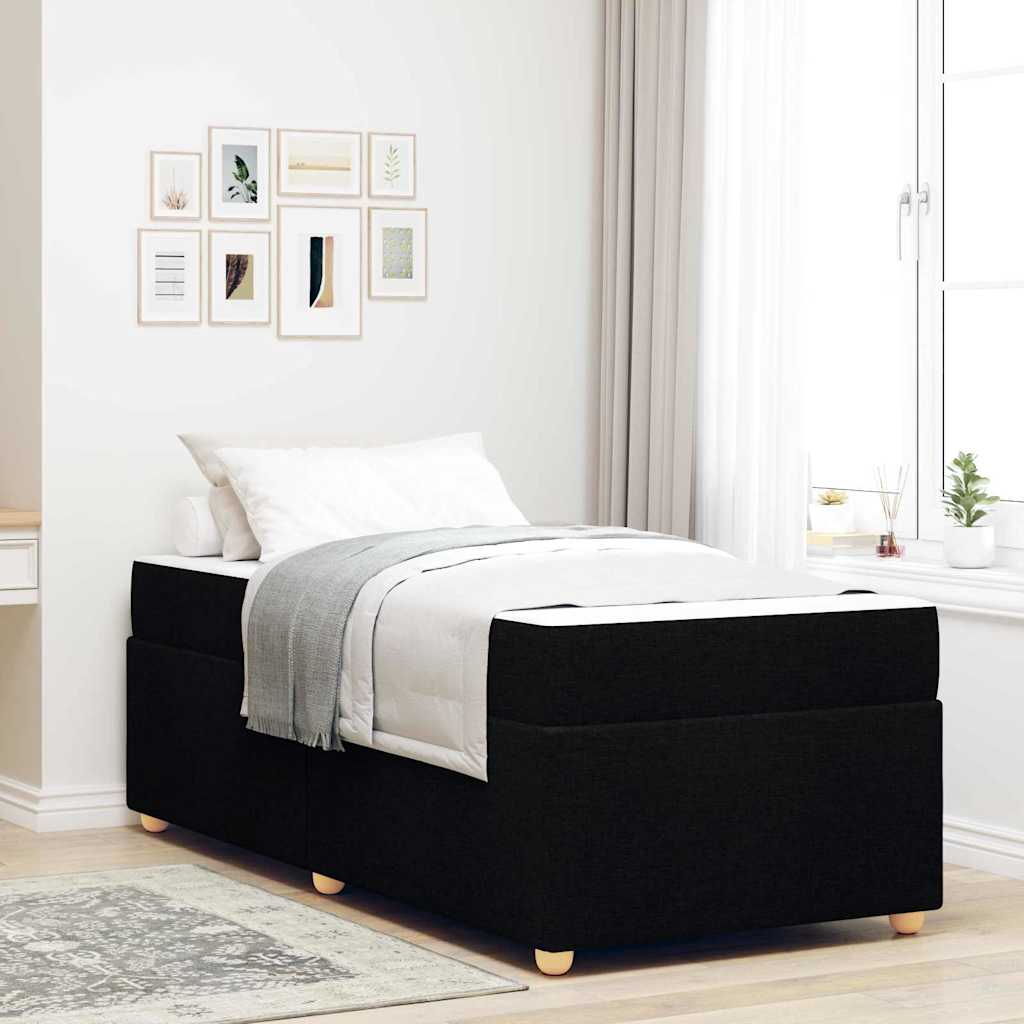 Voodiraam madratsiga Muu Must 90 x 190 cm kangas