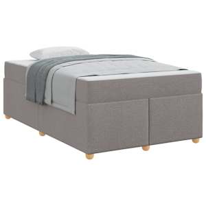 Rám postele s matrací Taupe 120 x 190 cm textil - obrázek 2