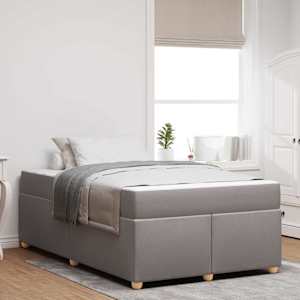 Rám postele s matrací Taupe 120 x 200 cm textil - obrázek 1