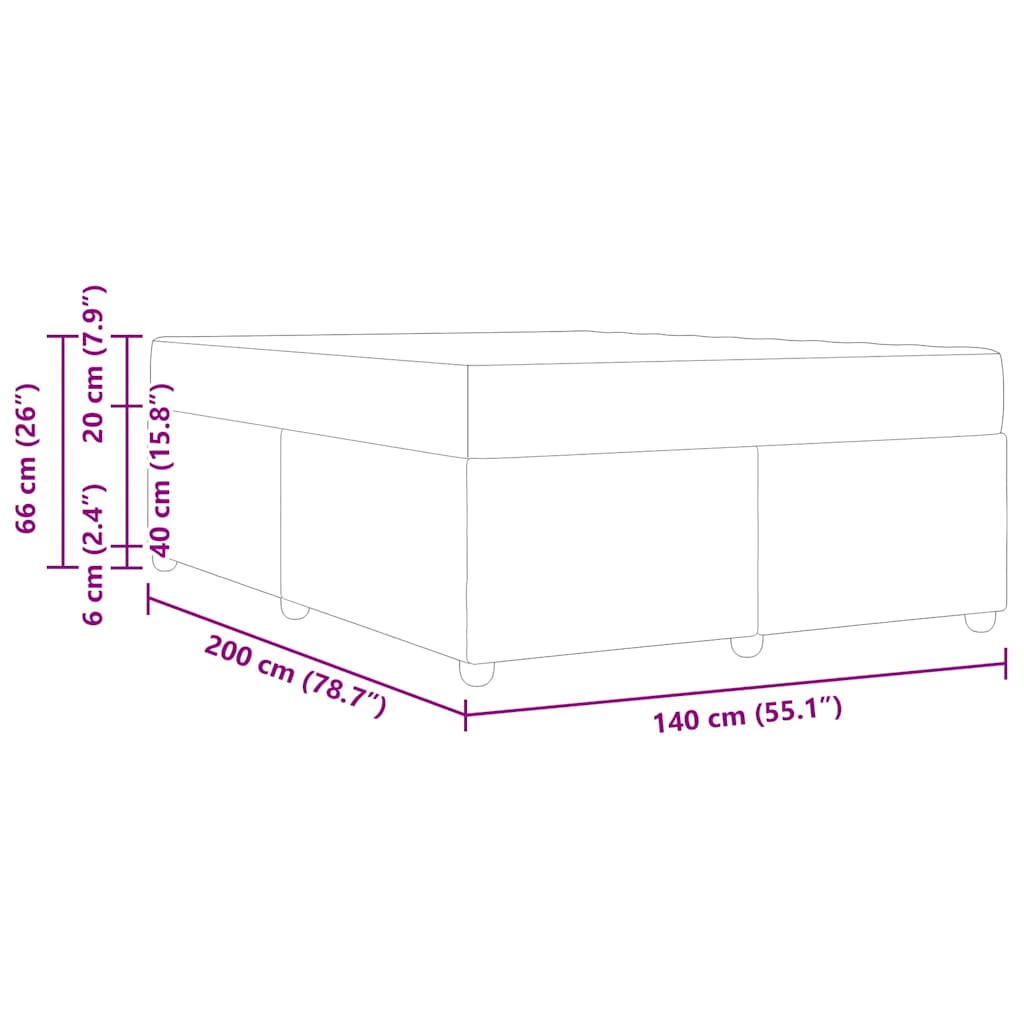Voodi raam madratsiga Pruunikashall 140 x 200 cm kangas 34 Kõik vajalik sinu aeda ja koju! Voodi raam madratsiga Pruunikashall 140 x 200 cm kangas - Image 11