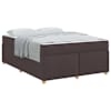 vidaXL Voodi raam madratsiga Tume pruun 160 x 200 cm kangas