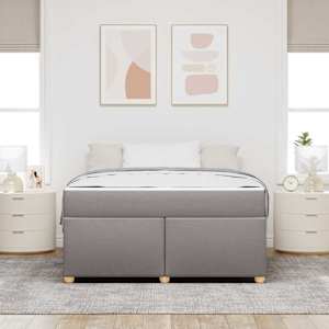 Rám postele s matrací Taupe 160 x 200 cm textil - obrázek 3