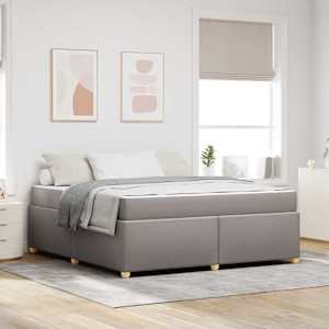 Rám postele s matrací Taupe 180 x 200 cm textil - obrázek 1