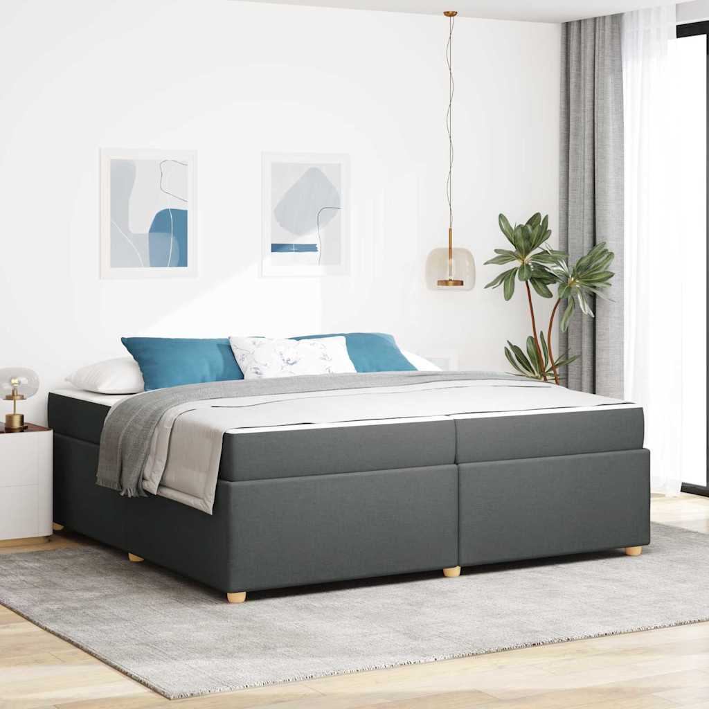 Voodiraam madratsiga Muu Tumehall 200 x 200 cm kangas
