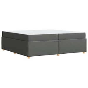 Rám postele s matrací Tmavě šedá 200 x 200 cm textil - obrázek 7