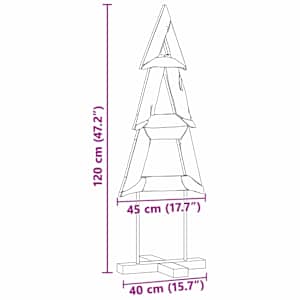 Vánoční stromeček s stojanem Hnědá 120 cm Masivní teakové dřevo - obrázek 11