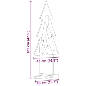 Vánoční stromeček s stojanem Hnědá 121 cm Masivní teakové dřevo - obrázek 10