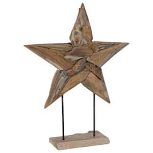 Vánoční hvězda Hnědá 59,5 x 18 x 74 cm Pevné teakové dřevo - obrázek 2