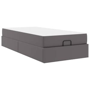 Rám postele s matrací s matrací 2 pcs Šedá PVC - obrázek 4