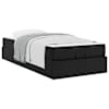 vidaXL Voodiraam madratsiga Muu 2 tk Must PVC