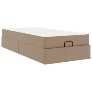 Rám postele s matrací s matrací 2 pcs Žlutohnědá PVC - obrázek 2