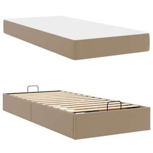 Rám postele s matrací s matrací 2 pcs Žlutohnědá PVC - obrázek 5