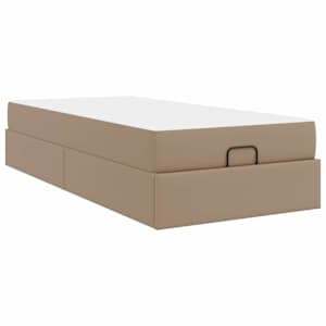 Rám postele s matrací s matrací 2 pcs Žlutohnědá PVC - obrázek 8