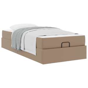 Rám postele s matrací s matrací 2 pcs Žlutohnědá PVC - obrázek 3