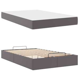 Rám postele s matrací s matrací 2 pcs Šedá PVC - obrázek 5