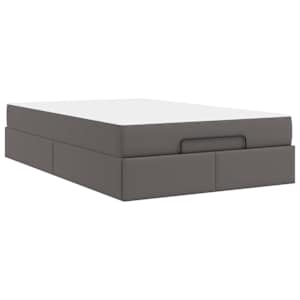Rám postele s matrací s matrací 2 pcs Šedá PVC - obrázek 8