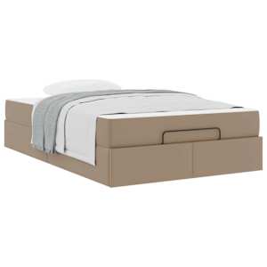 Rám postele s matrací s matrací 2 pcs Žlutohnědá PVC - obrázek 3