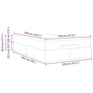 Rám postele s matrací s matrací 2 pcs Žlutohnědá PVC - obrázek 13