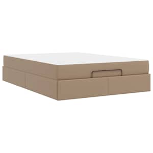 Rám postele s matrací s matrací 2 pcs Žlutohnědá PVC - obrázek 8