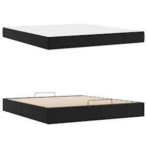 Rám postele s matrací s matrací 2 pcs Černá PVC - obrázek 5