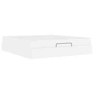 Rám postele s matrací s matrací 2 pcs Bílá PVC - obrázek 2