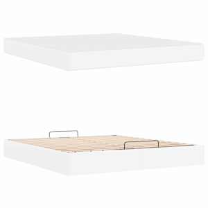 Rám postele s matrací s matrací 2 pcs Bílá PVC - obrázek 5
