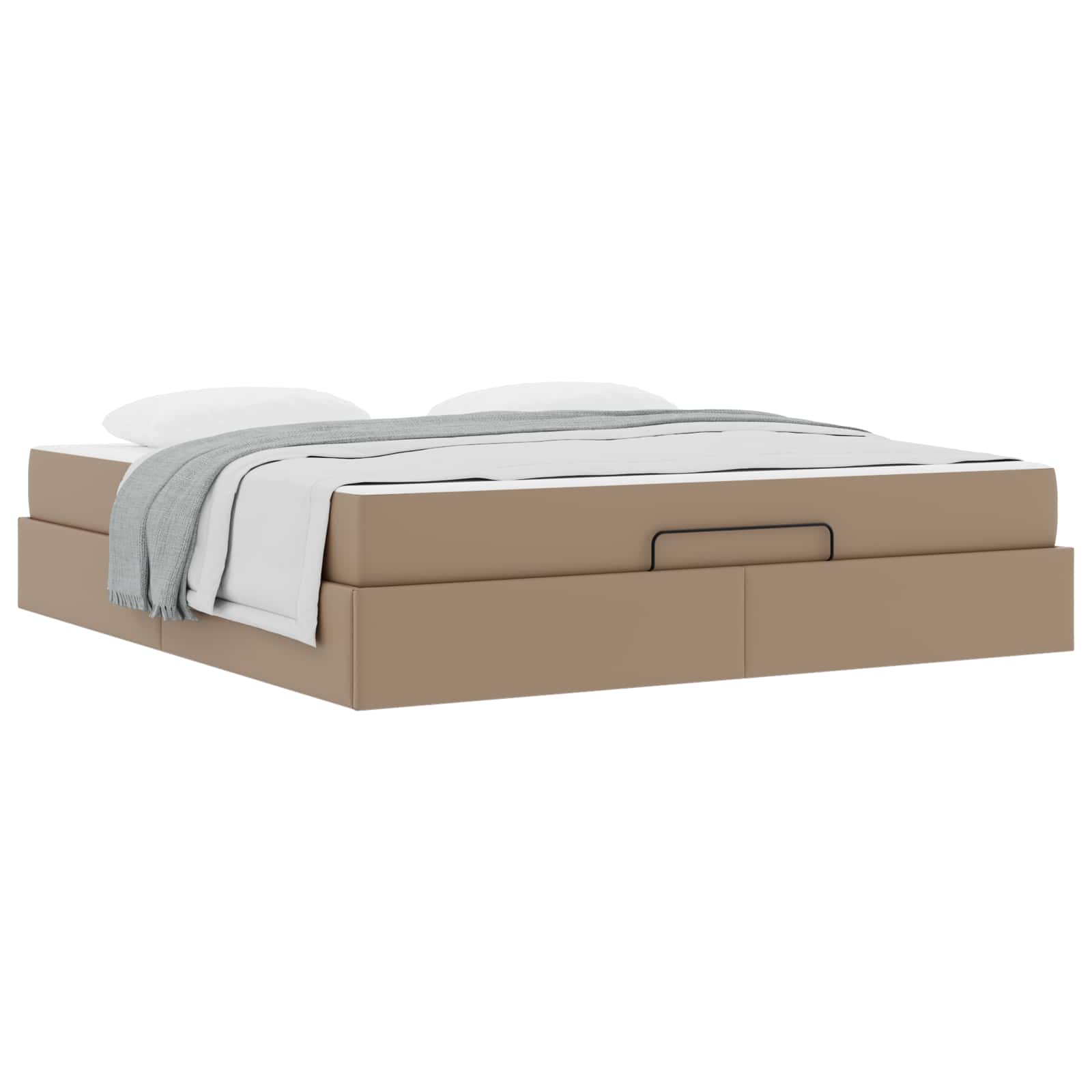 vidaXL Cadru de pat cu saltea Altele 2 pcs Cafeniu PVC