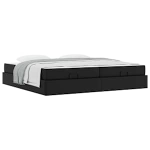 Rám postele s matrací s matrací 2 pcs Černá PVC - obrázek 3
