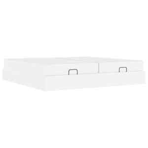 Rám postele s matrací s matrací 2 pcs Bílá PVC - obrázek 2