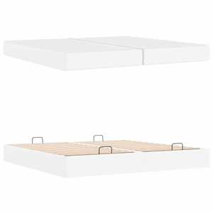 Rám postele s matrací s matrací 2 pcs Bílá PVC - obrázek 5