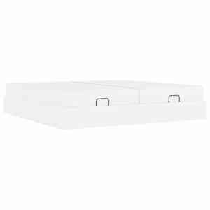 Rám postele s matrací s matrací 2 pcs Bílá PVC - obrázek 8