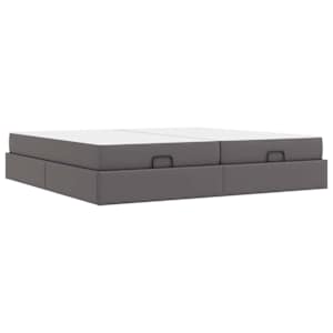 Rám postele s matrací s matrací 2 pcs Šedá PVC - obrázek 8