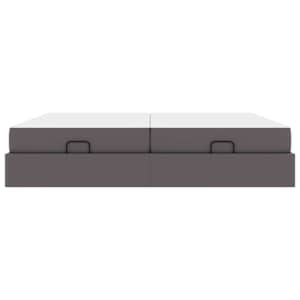 Rám postele s matrací s matrací 2 pcs Šedá PVC - obrázek 6