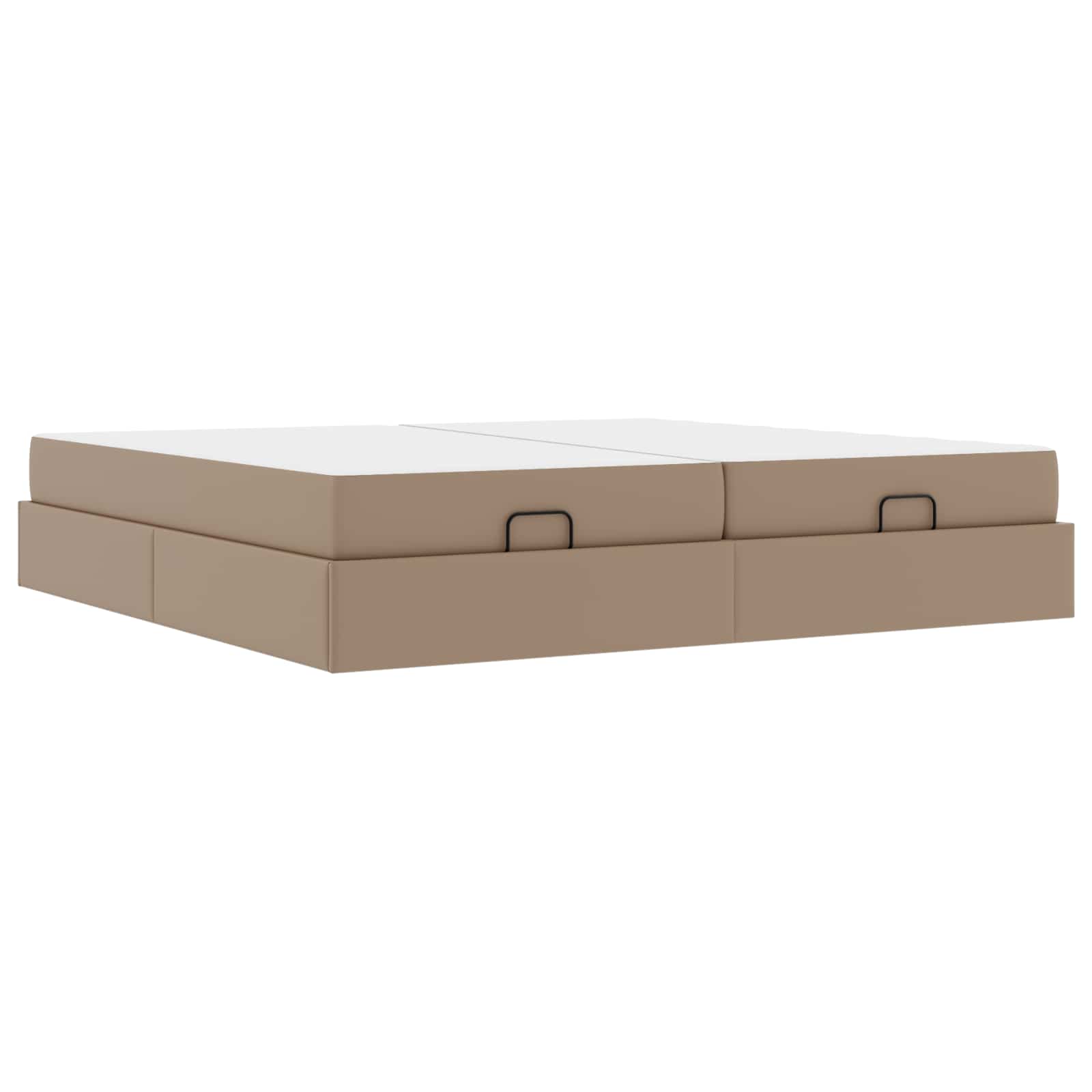 Thumbnail - vidaXL Bettgestell mit Matratze mit Matratze 2 pcs Hellbraun PVC