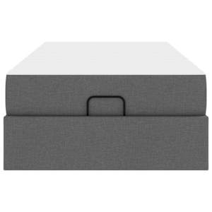 Rám postele s matrací 2 pcs Tmavě Šedá textil - obrázek 6