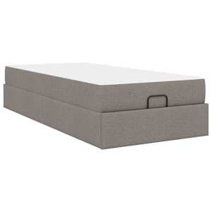Rám postele s matrací s matrací 2 pcs Taupe textil - obrázek 8