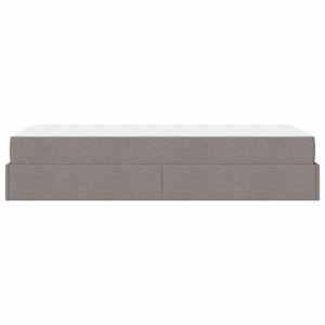 Rám postele s matrací s matrací 2 pcs Taupe textil - obrázek 7