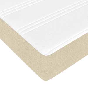 Rám postele s matrací s matrací 2 pcs Krémová textil - obrázek 10